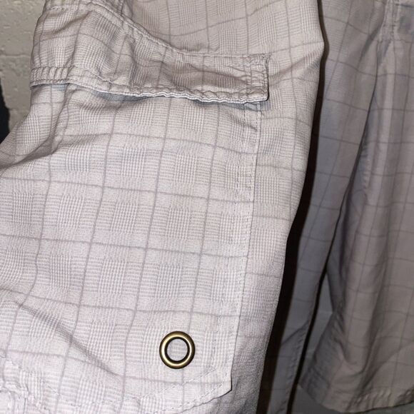No Fear Performance Men's Cargo Shorts Gray/Stone Plaid Sz 38 - Picture 2 of 7